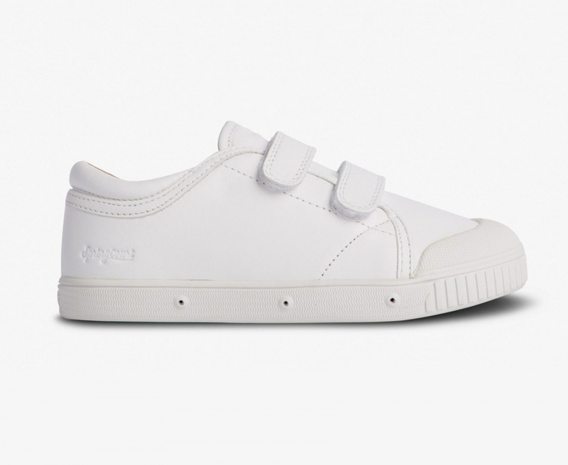 Basket Spring Court G2 Scratch Goatskin Blanche Enfant | FSE-08737243